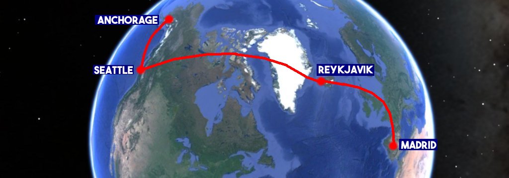 Alaska, Anchorage, caravana, Estados Unidos, Islandia, Keflavík, por libre, ruta en coche, Saga Lounge, Seattle, viaje con amigos, vuelos