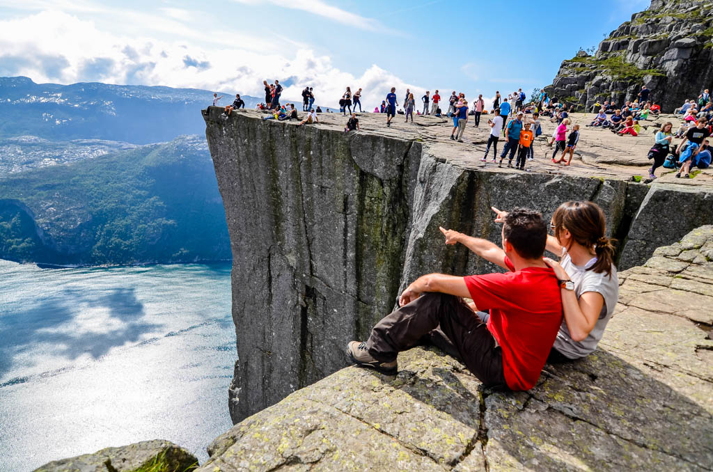 Fiordos Noruegos, Noruega, por libre, Preikestolen, Pulpit Rock, Púlpito, Stavanger, trekking, viaje en pareja