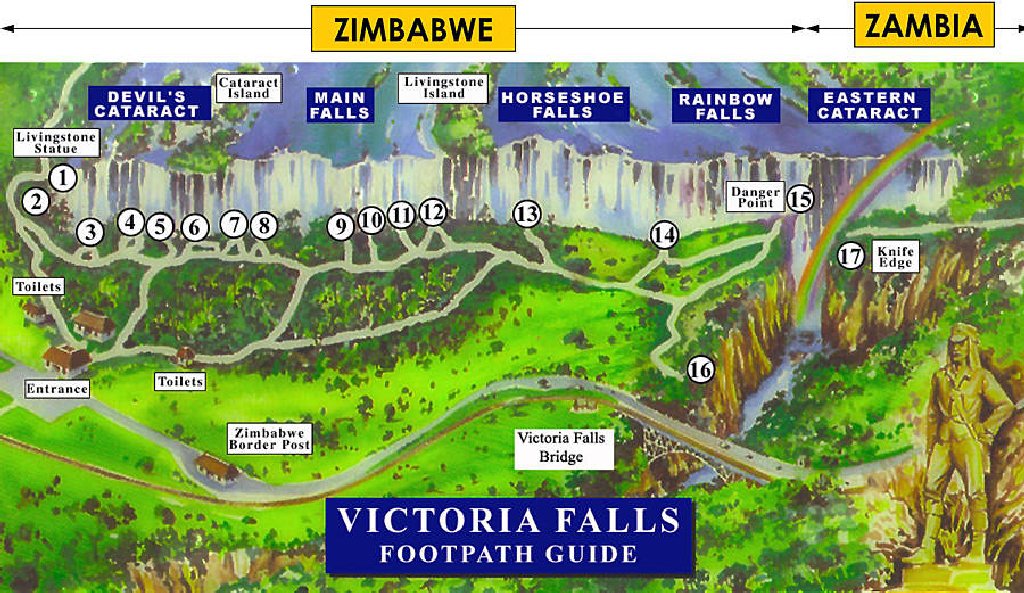agencia especializada, botswana, Cataratas Vitoria, Livingstone, mapa, viaje con amigos, Zambia, Zimbabwe