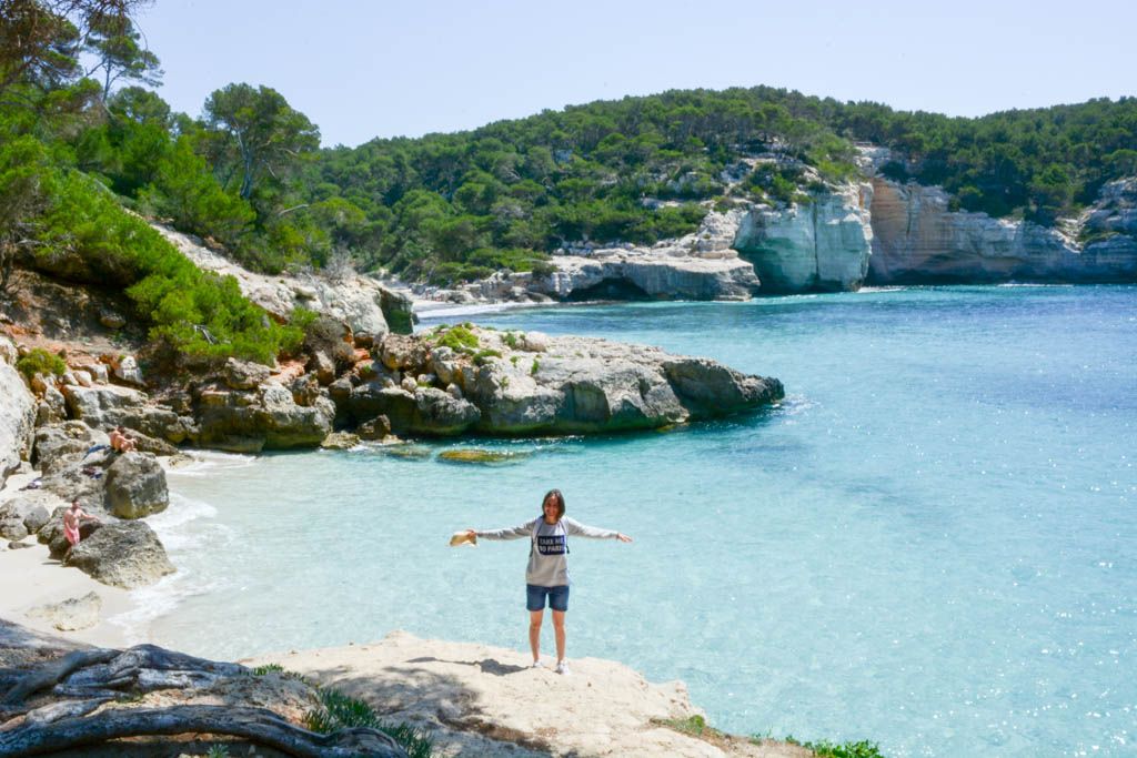 Baleares, cala, Menorca, Mitjana, playa, por libre, que hacer, visita