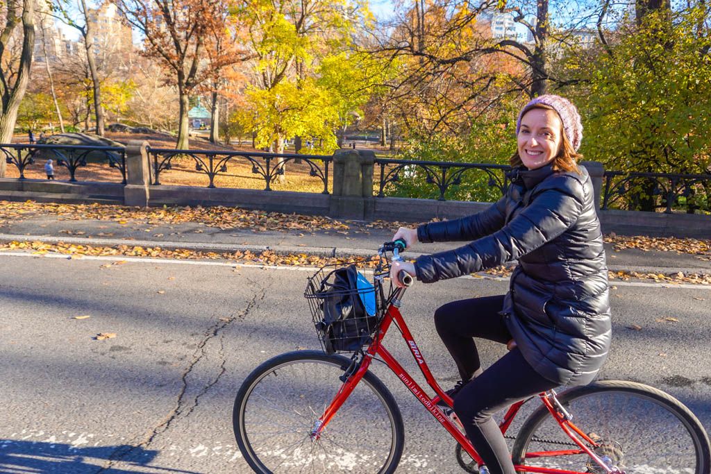 bicicleta, Central Park, Estados Unidos, Manhattan, Navidad, nueva york, por libre, rutas, viaje en pareja