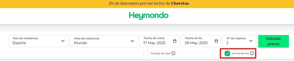 ahorro, bono, cupón, descuento, heymondo, mondo, Promoción, seguro de viajes