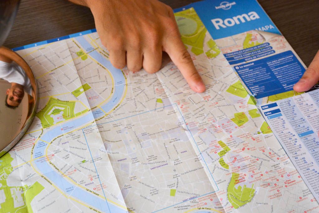imprimir, Italia, lugares de interés, mapa, monumentos, pdf, planificando, plano, Roma, turístico, Vaticano, viaje con amigos, visitas