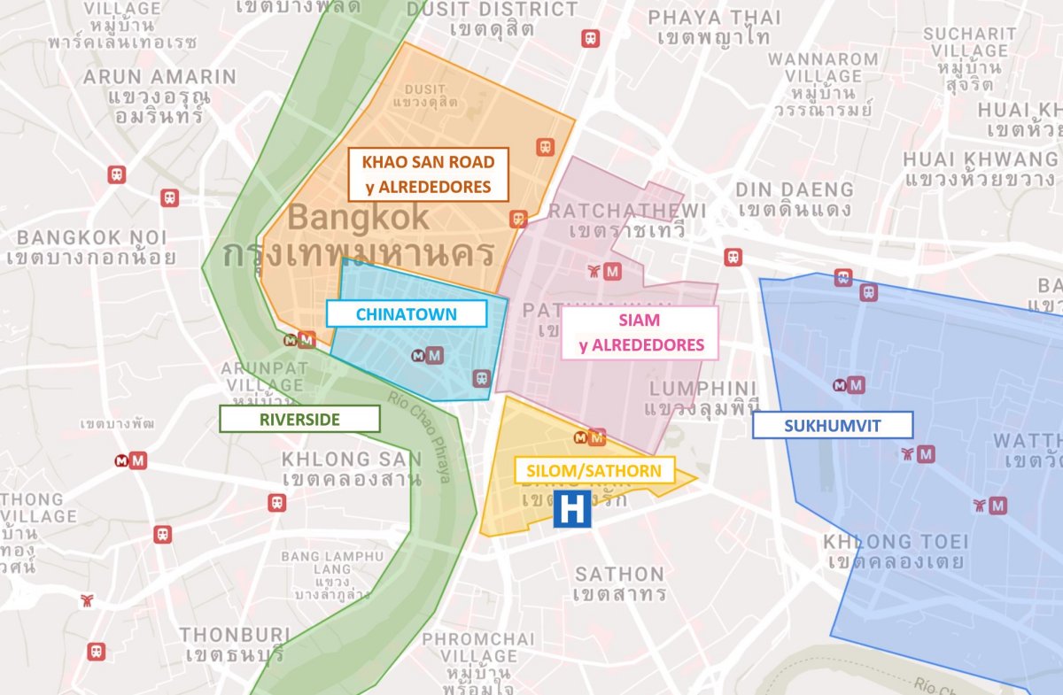 alojamientos, apartamentos, bangkok, barrios, donde alojarse, donde dormir, hoteles, más reservados, mejores, por libre, selección, tailandia, zonas