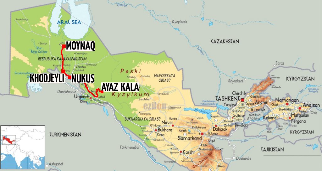 Gyaur Kala, Karakalpakstán, Mizdakhan, Nukus, por libre, Uzbekistan, viaje en pareja, zoroastrismo